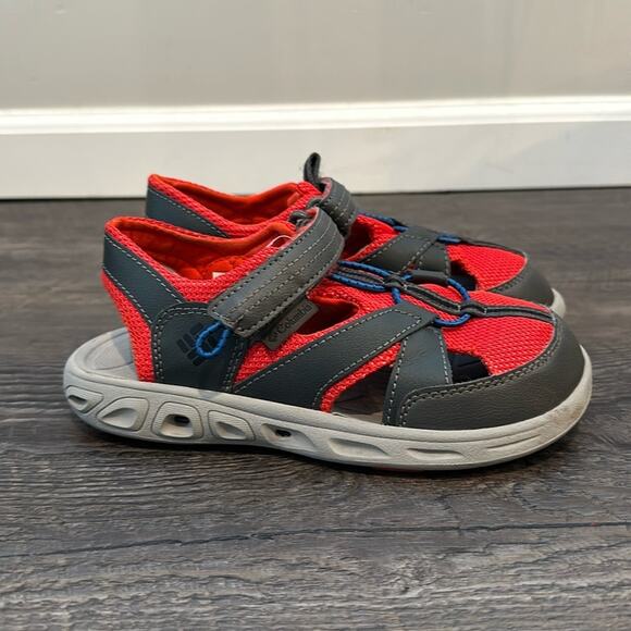 Columbia Boy’s size 2 Techsun Wave Red/Charcoal Gray Water Sandal - Picture 2 of 11
